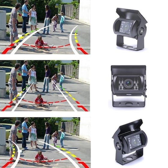 Αδιάβροχη Έγχρωμη Hd Ccd 12 / 24v Kάμερα Oπισθοπορείας 18ir Led Υπερύθρων image 3