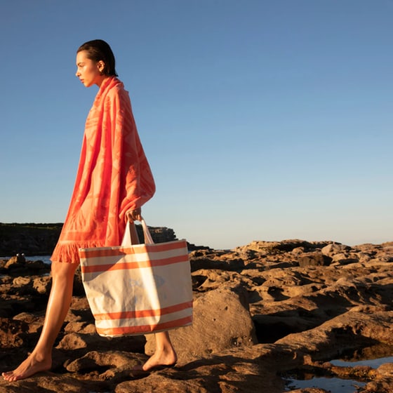 Πετσέτα Θαλάσσης SunnyLife Luxe De Playa 90 x 175 cm - Πορτοκαλί image 4