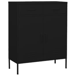 Ντουλάπι Γραφείου VidaXL από Ατσάλι 80x35x101.5 cm - Μαύρο