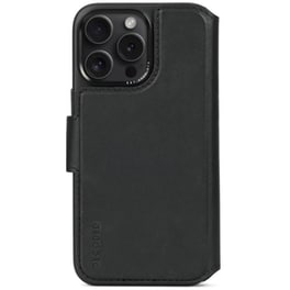 Θήκη Apple iPhone 15 Pro Max - Decoded Leather Detachable Wallet 2 σε 1 - Μαύρο
