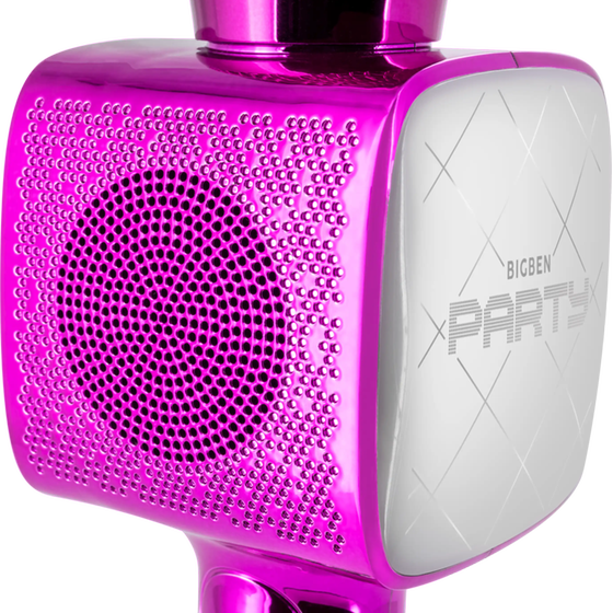 Μικρόφωνο Karaoke Bigben PARTYBTMIC2BK με εφέ φωτισμού 15W - Pink image 5