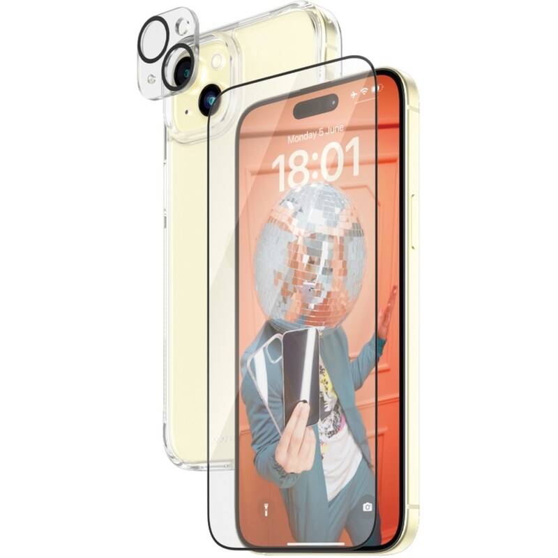 Θήκη Προστασία Οθόνης / Καμερών Apple iPhone 15 Plus - PanzerGlass Bundle Hardcase with D30 - Διάφανο