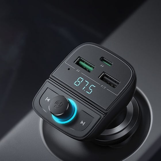 Ugreen Fm Transmitter Bluetooth 50 Car Charger Mp3 3x Usb Tf Micro Sd 48 A Black Cd229 80910 image 2