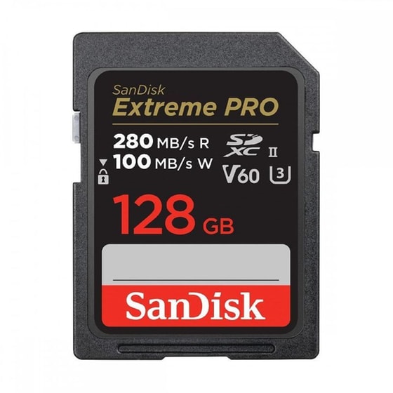 SanDisk Extreme Pro SDXC UHS-II V60 128GB 280 MB/s image 0