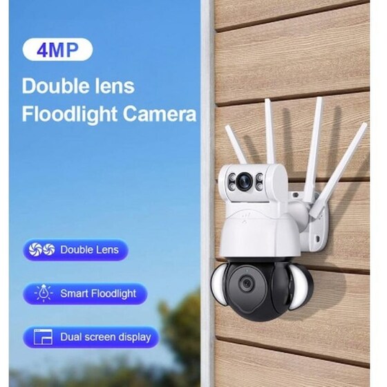 Ασύρματη IP Camera Sectec ST-428-4M-DL Λευκή 1080p Εξωτερική με WiFi & Αμφίδρομη Επικοινωνία image 5