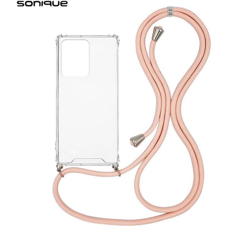 Θήκη Xiaomi Redmi Note 12 5G - Sonique Armor Clear Με Κορδόνι - Κόκκινο