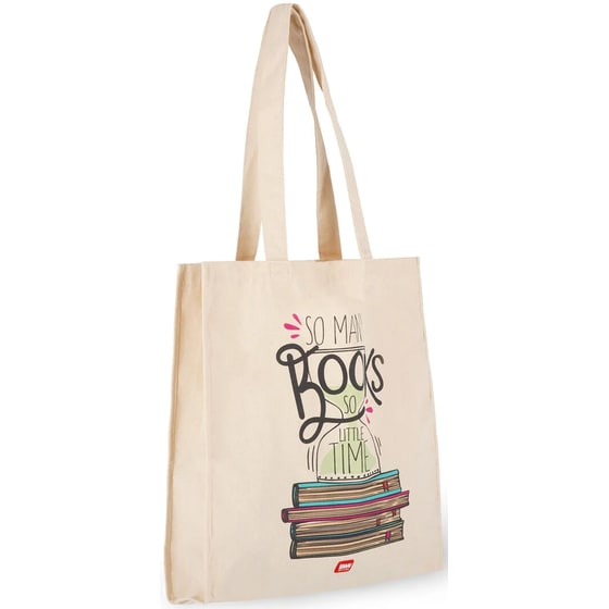 Τσάντα Shopper Legami Book Lover Βαμβακερή - Μπεζ image 3