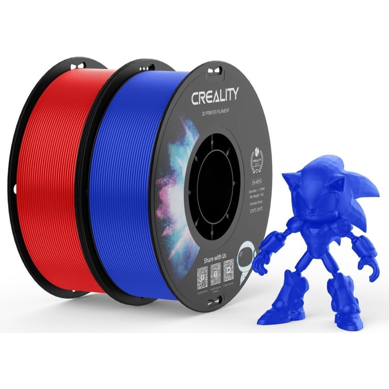 Creality Νήμα 3D Εκτυπωτή PETG 3.0mm 2kg - Κόκκινο/Μπλε (2τμχ)