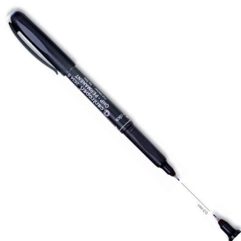 CENTROPEN Centropen Μαρκαδόρος Ανεξίτηλος Μαύρο Small 0.3mm