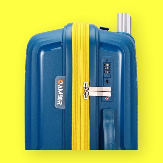 Βαλίτσα&nbsp;Μεγάλη&nbsp;Amber&nbsp;Μπλε 75cm image 7