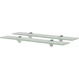 Ράφια Τοίχου VidaXL από Γυαλί 60x20 cm 2 Τμχ -  Διάφανο