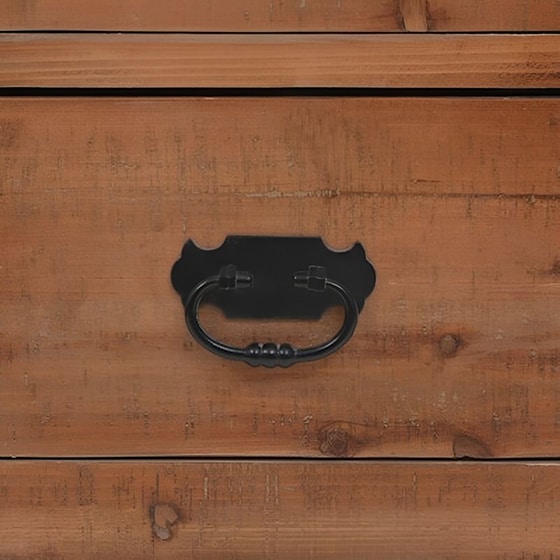 Κομοδίνο Vidaxl Από Μασίφ Ξύλο Ελάτης 40x29x68 cm - Καφέ image 5