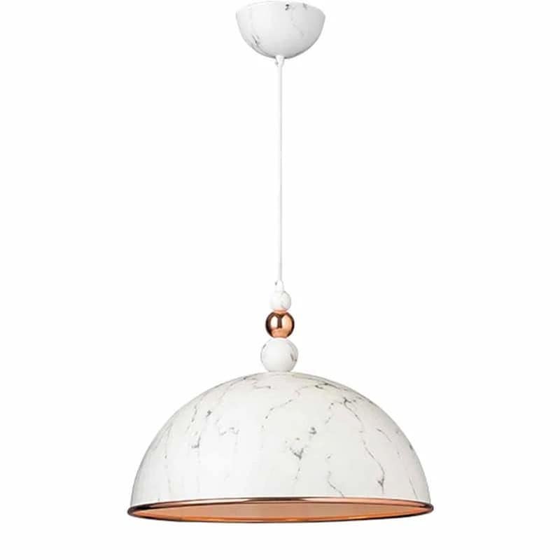 Φωτιστικό Οροφής Τρίφωτο Aca Manhattan Dcr171183p Μεταλλικό - Marble Λευκό