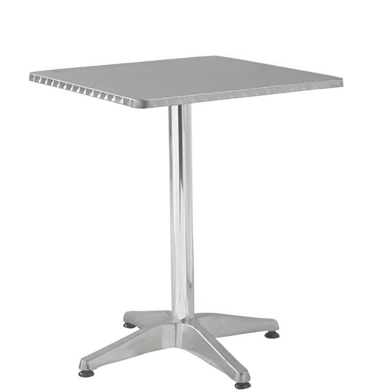 HOMEMARKT Τραπέζι Εξωτερικού Χώρου Homemarkt c15396 από Αλουμίνιo 70x70x72 cm - Ασημί