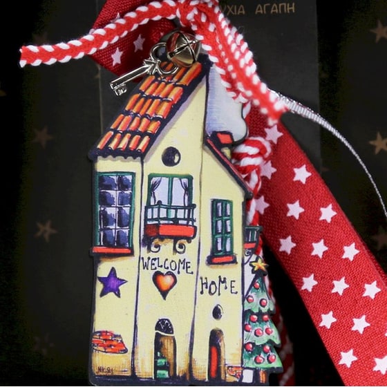 Κρεμαστό Χριστουγεννιάτικο Γούρι - Σπίτι Ψηλό Welcome Home image 3