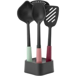 Σετ Κουτάλες Κουζίνας Brabantia Tasty+ 123184 με Βάση - Πολύχρωμες