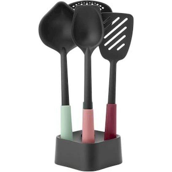 Σετ Κουτάλες Κουζίνας Brabantia Tasty+ 123184 με Βάση - Πολύχρωμες image 0