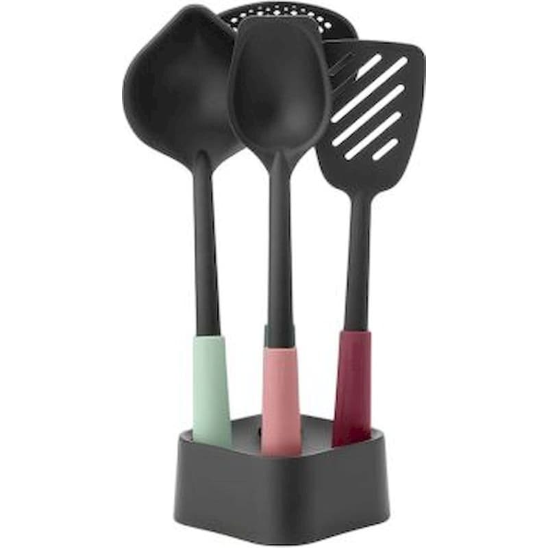 BRABANTIA Σετ Κουτάλες Κουζίνας Brabantia Tasty+ 123184 με Βάση - Πολύχρωμες