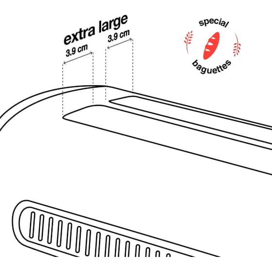 H.KOENIG TOS32 2 Θέσεων 1500W Inox Φρυγανιέρα image 6