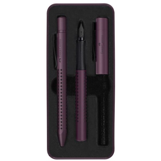Σετ Δώρου Στυλό & Πένα Grip Faber Castell Μπορντό (3 Τεμάχια) image 0