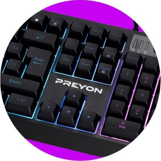Preyon Long Claw Alpha Gaming Μεμβράνης Ενσύρματο Πληκτρολόγιο με Μεμβράνης και RGB φωτισμό (US) image 3