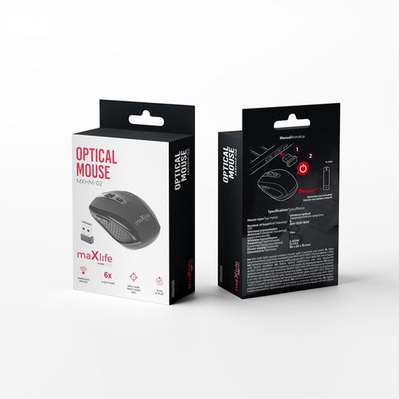 Maxlife MXHM-02 Ασύρματο Ποντίκι Black image 3