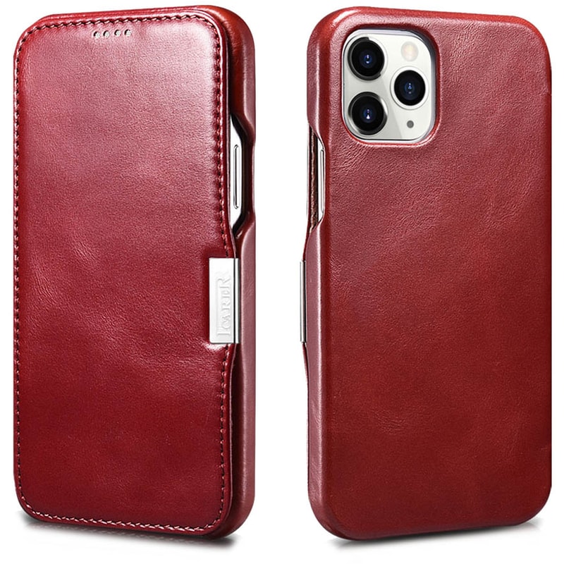 ICARER Θήκη Apple iPhone 12 Pro Max - Icarer Side-open Vintage Series - Red