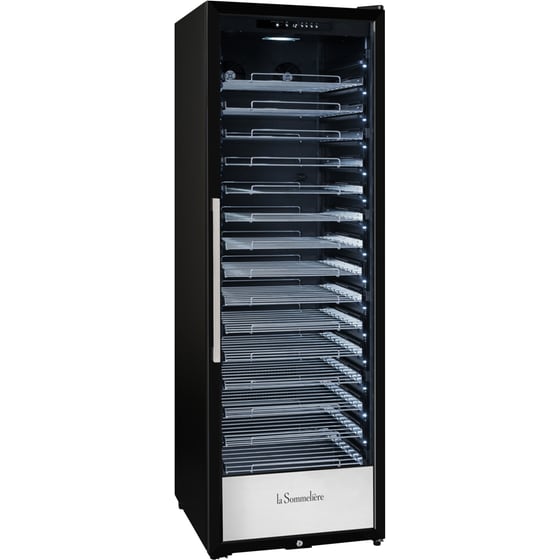 LA SOMMELIERE PRO160 για 152 Μπουκάλια με Γυάλινη Anti-UV Πόρτα και LED φωτισμό Μαύρο Συντηρητής Κρασιών image 8