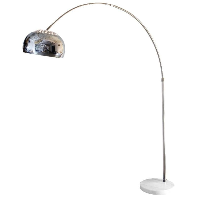 Φωτιστικό Δαπέδου Aca Matilda από Μέταλλο/Μάρμαρο 33x180x240 cm - Ασημί