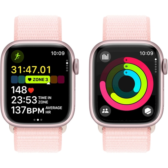 Apple Watch Series 9 Aluminium Pink GPS 41mm - Pink Band Loop image 7