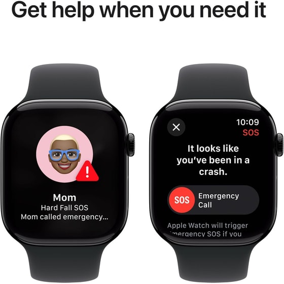 Apple Watch Series 10 GPS + Cellular 42mm Jet Black Aluminum Case with Black Sport Band - S/M image 4