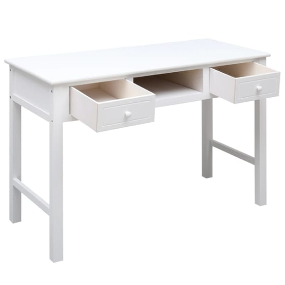 Γραφείο με Συρτάρια VidaXL από Ξύλο 110x45cm - Λευκό image 1