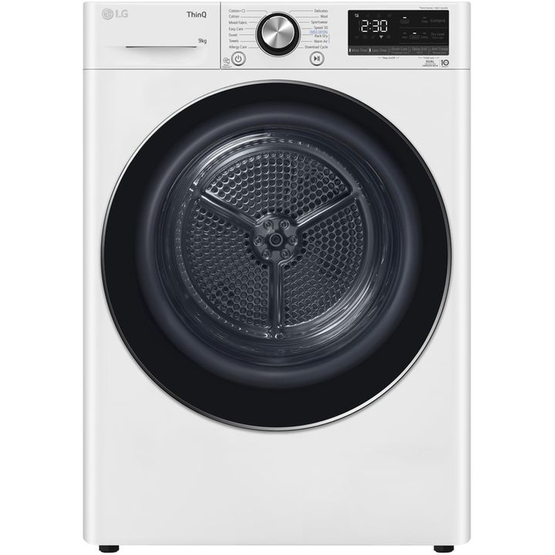 LG RH90V9AV2N 9 kg με Αντλία Θερμότητας Λευκό με WiFiΣτεγνωτήριο Ρούχων