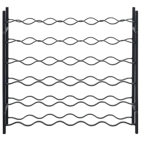 Κάβα/Ραφιέρα Κρασιών Vidaxl Από Μέταλλο Για 36 Μπουκάλια - Μαύρη image 3