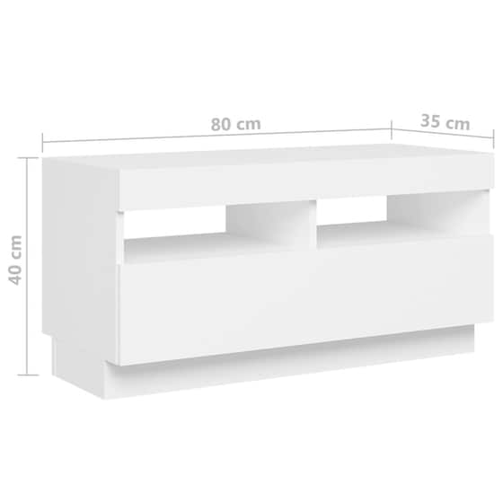 Έπιπλο Τηλεόρασης VidaXL από Μοριοσανίδα 180x35x40 cm  - Λευκό image 7
