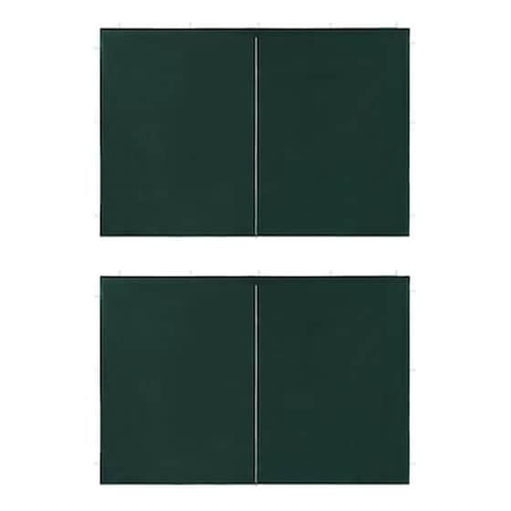 Vidaxl Τοιχώματα Τέντας Εκδηλώσεων 2 Τεμ. Πράσινο Από Pe Με Φερμουάρ image 1