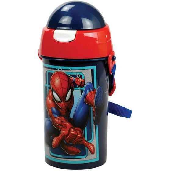 Παγούρι Gim Πλαστικό με Καλαμάκι Spiderman 500ml image 0