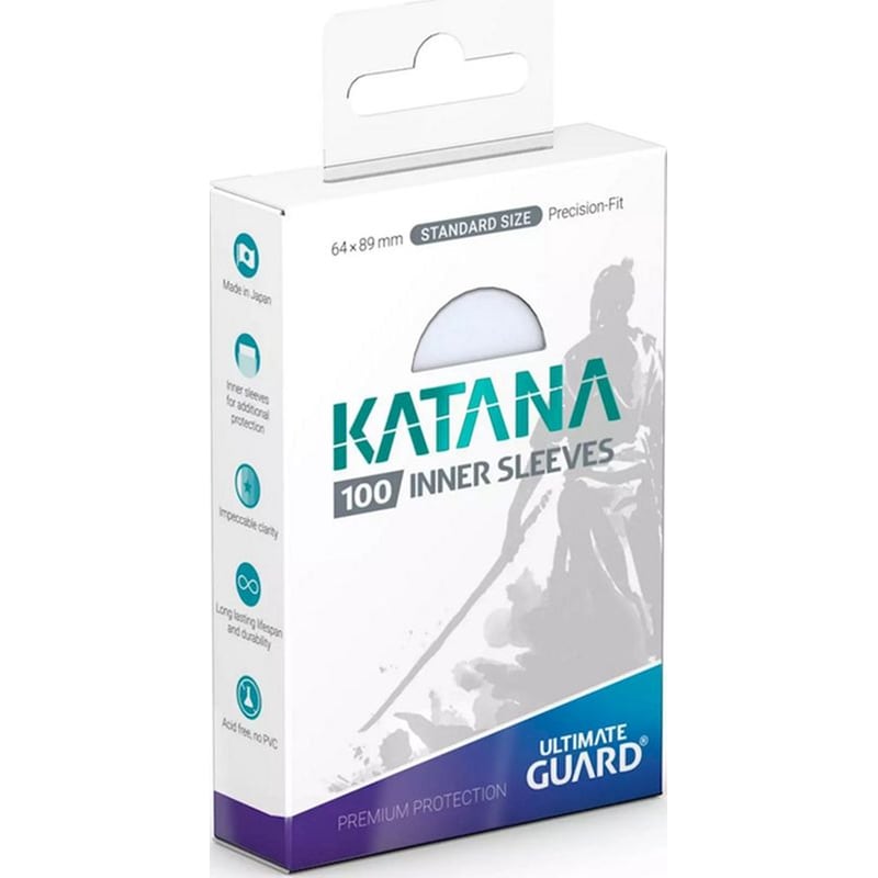 Ultimate Guard Katana Inner Sleeves Standard Size Transparent (100 Sleeves)