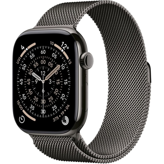 Apple Watch Series 11 GPS + Cellular 46mm Slate Titanium Case with Slate Milanese Loop - M/L image 0