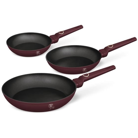 Σετ Τηγάνια BERLINGER HAUS BH-8048 3 τμχ Μπορντό image 0