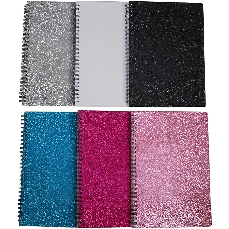 Τετράδιο Σπιράλ NEXT Β5 2 Θεμάτων Glitter (1 Τεμάχιο)