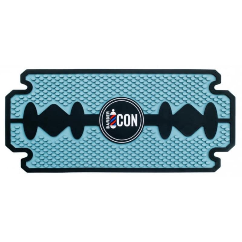 Αντιολισθητικό Πατάκι Πάγκου Barber Icon Mat Razor Blade Μπλέ
