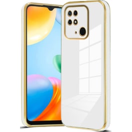 Θήκη Σιλικόνης Xiaomi Redmi 10C - Bodycell Gold Plated - Λευκό