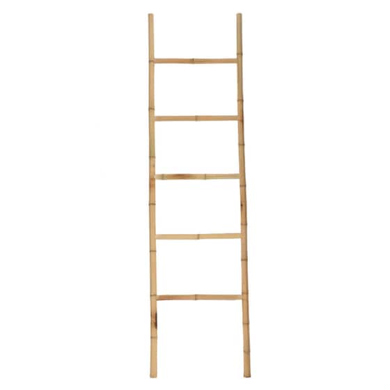 Κρεμάστρα Σκάλα από Bamboo T-d 9638195 45x2.5x170 cm - Ανοιχτό Καφέ image 0