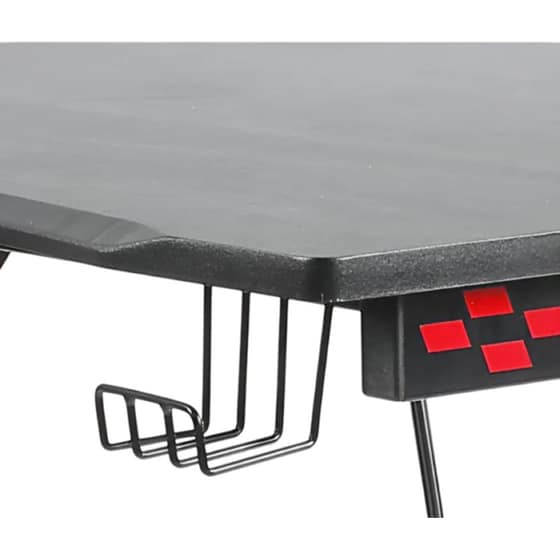 Γραφείο Gaming LPG από Πάνελ 116x75cm - Μαύρο/Κόκκινο image 3