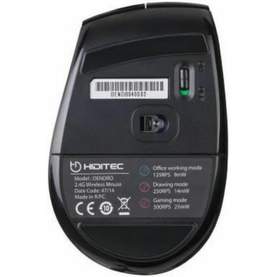 Hiditec MOU010002 Ασύρματο Ποντίκι Optical Μαύρο image 2