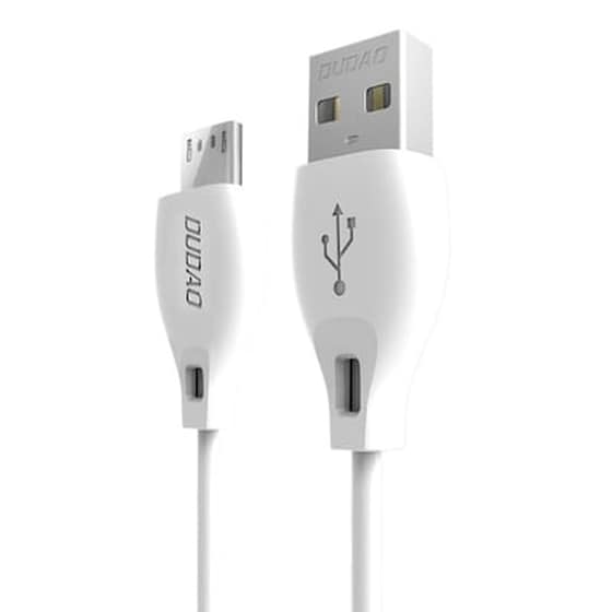 Καλώδιο δεδομένων Dudao L4m Usb to Micro-Usb 2.4A 2m - White image 0