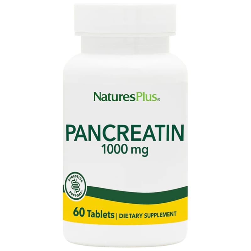 Ένζυμο Natures Plus Pancreatin 1000mg - 60 ταμπλέτες