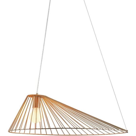 Φωτιστικό Οροφής Μονόφωτο Aca Cappello από Μέταλλο 58.5x40x20-120 cm - Χρυσό image 0