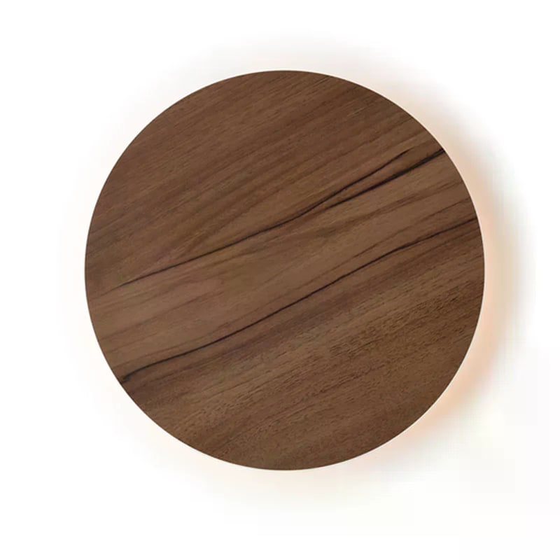 ACA DECOR Απλίκα Τοίχου Led Aca Ξύλινη 40x3.8x40 cm - Καφέ